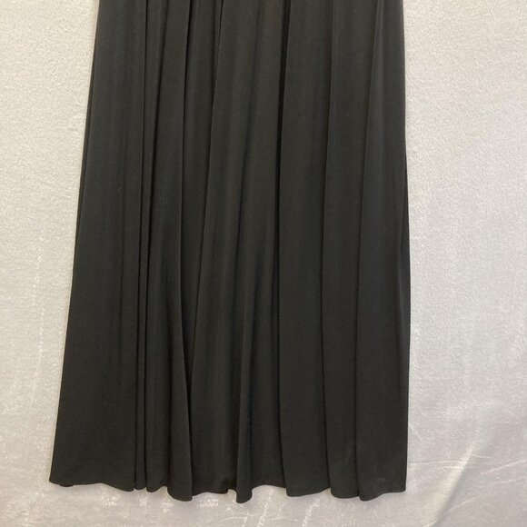 R&M Richards Maxi Dress Gown Womens 10 Black Formal Halter Keyhole Lace Stretch - Picture 9 of 16